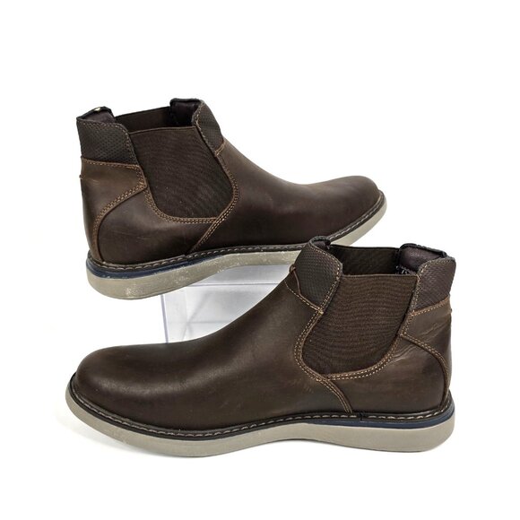 Nunn Bush Bayridge Flat Heel Chelsea Brown Leather Boots Men\'s Size 8.5 main image 5
